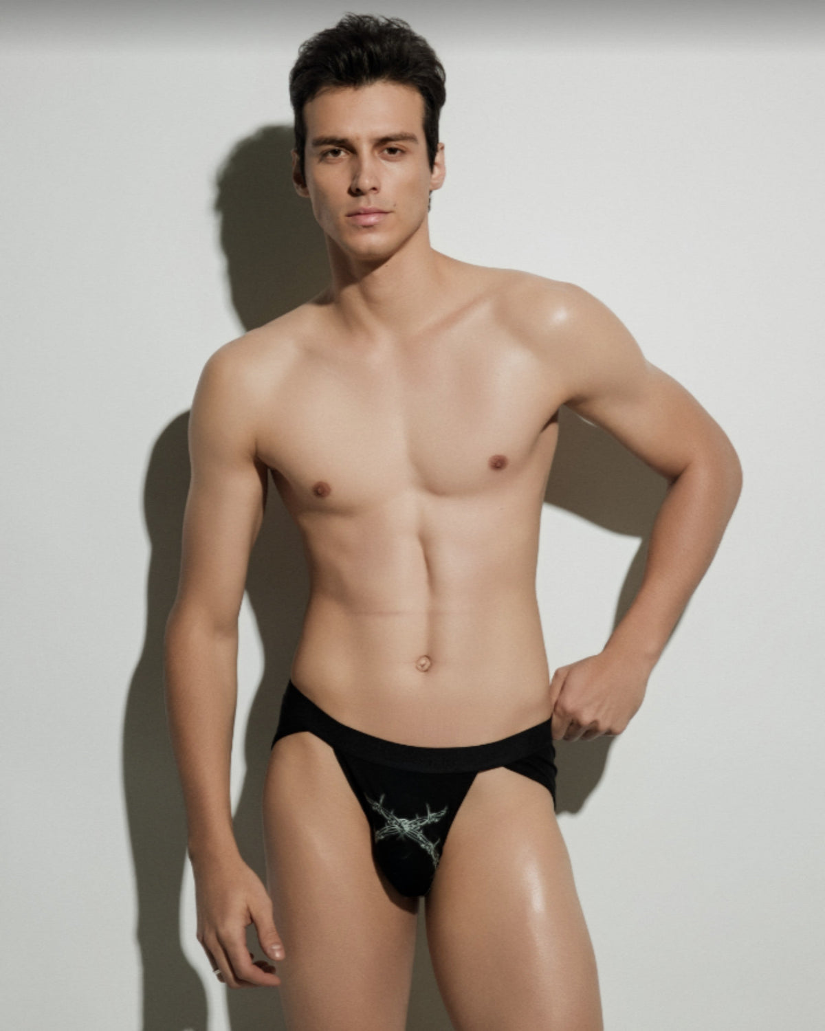 Thorn Print High-Cut Brief