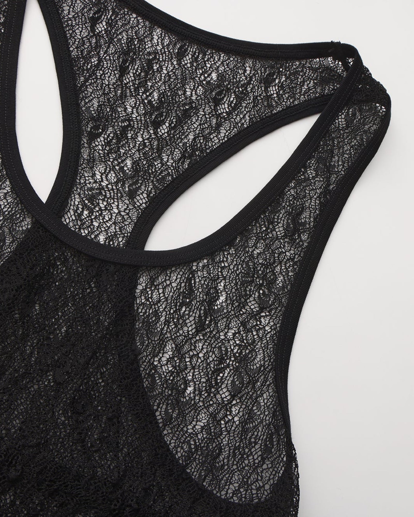 Distressed Mesh Cutout Tank Top - product view 9