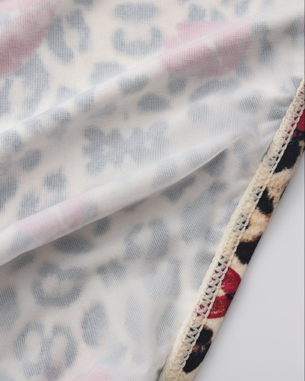 BSZN Wild Kiss Animal-Print Cutout Brief — Interior pouch lining close-up.
