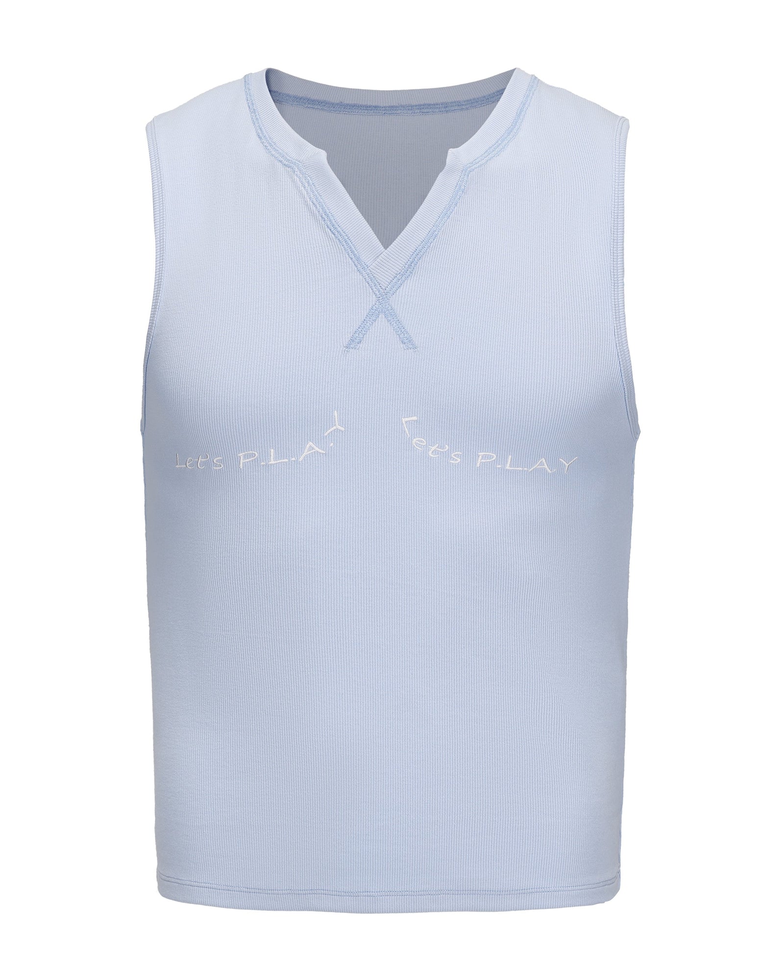 Embroidered V-Neck Tank Top - product view 2