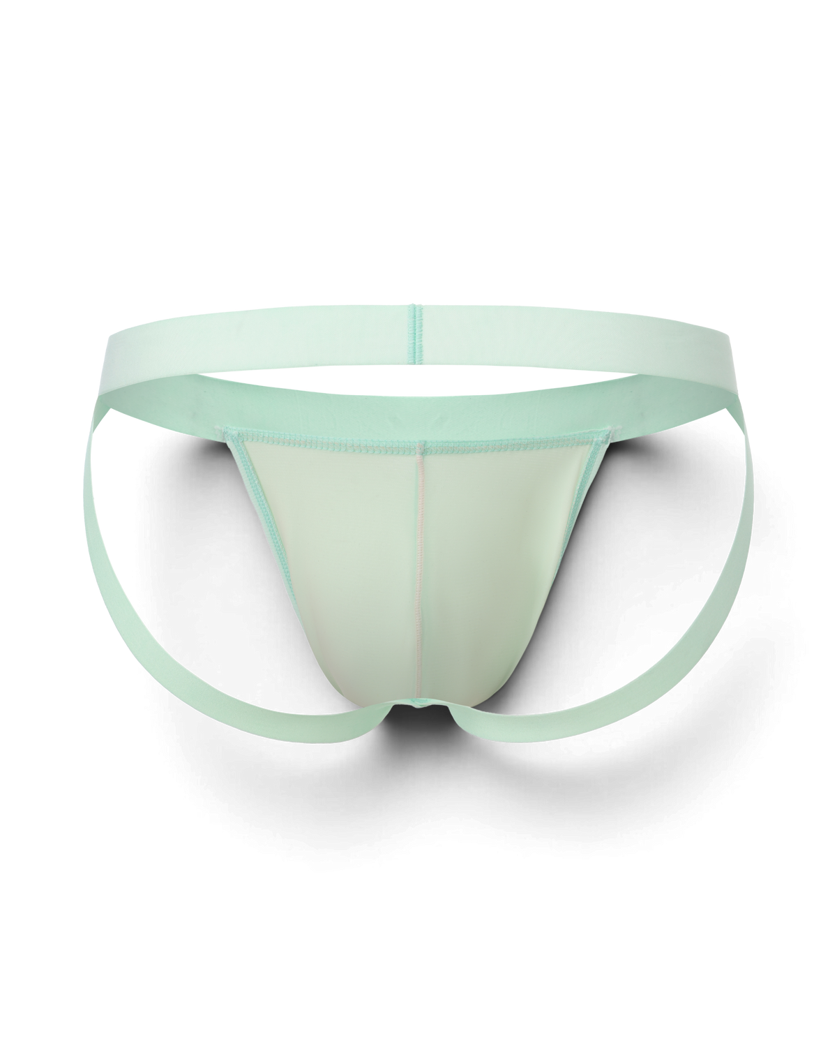 BSZN Wave Palette Double-Strap Jockstrap — Mint green open-back product view.
