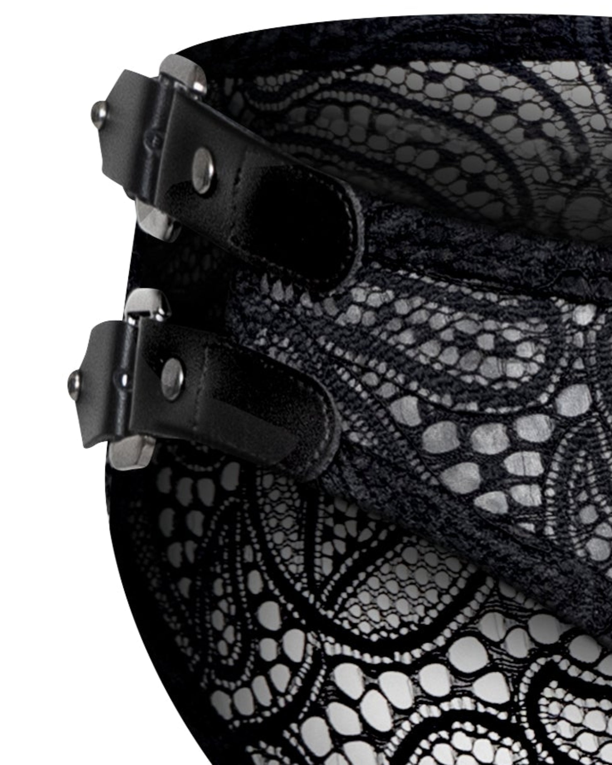 Leather-Trim Lace Brief - product view 10