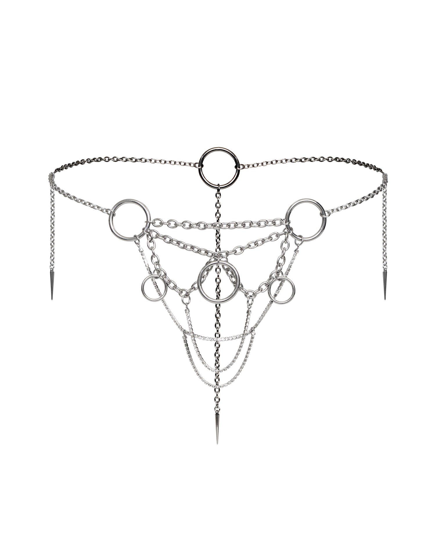 Moonlit Crystal Waist Chain with faceted crystals