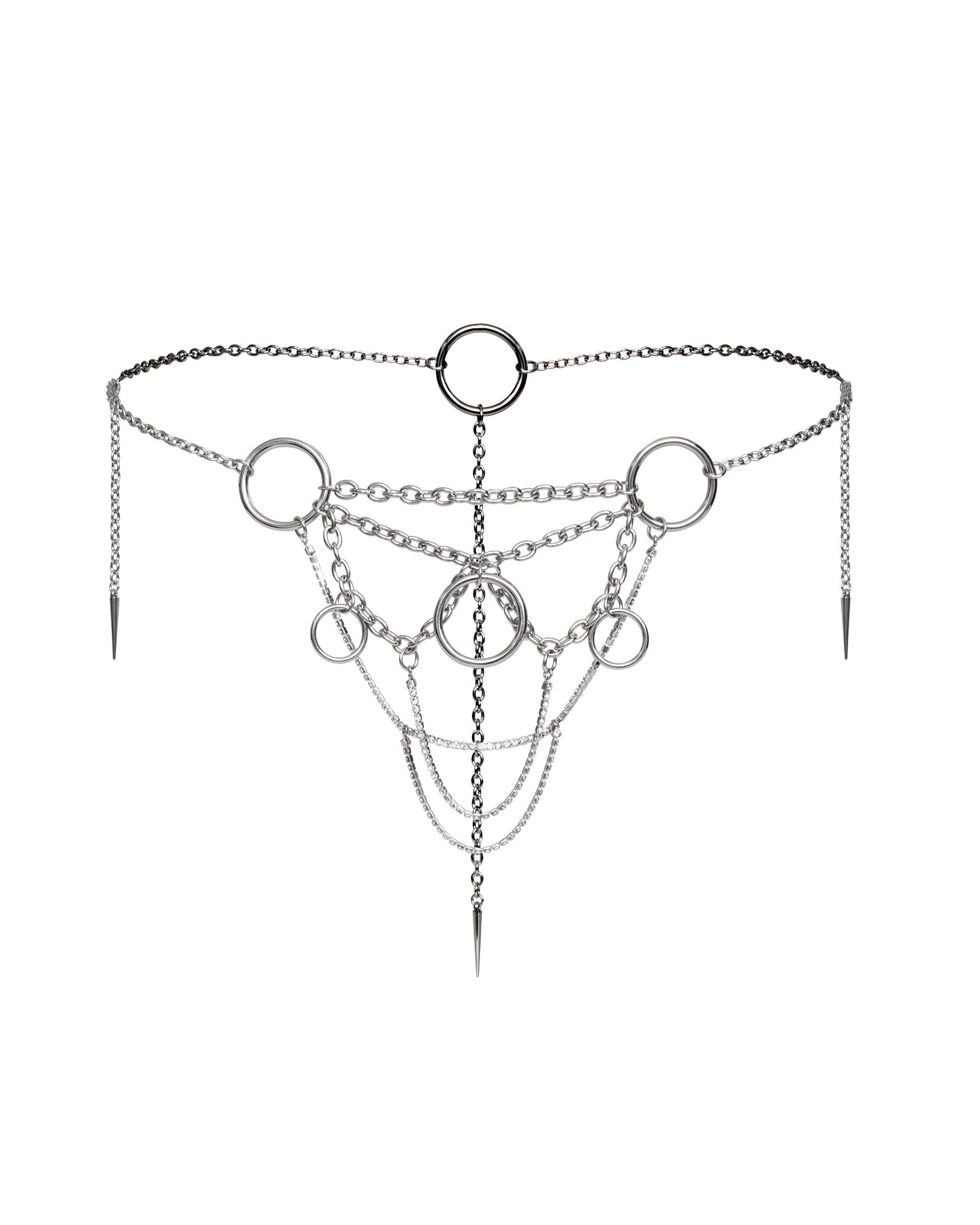 Moonlit Crystal Waist Chain with faceted crystals