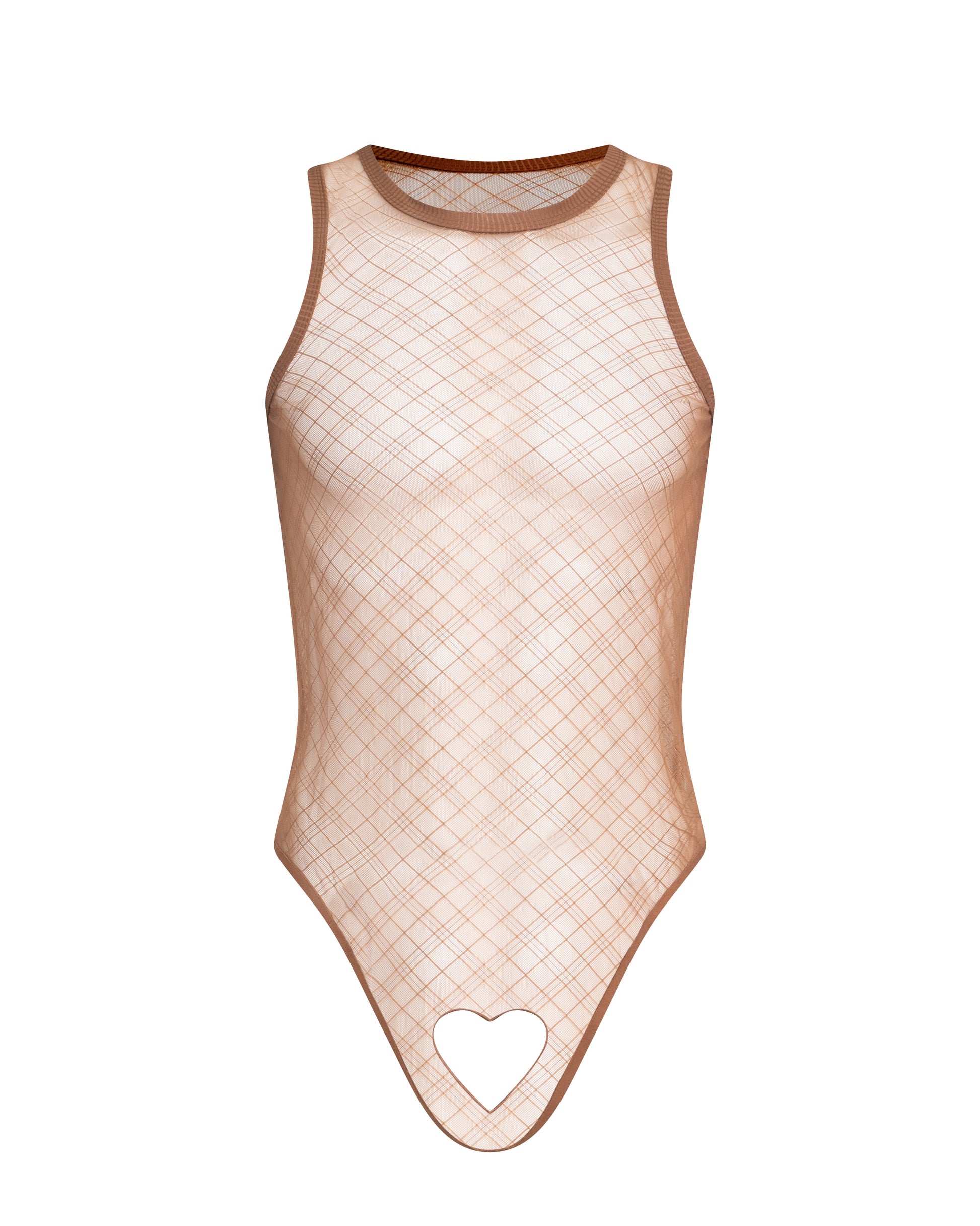 Check Mesh Cutout Bodysuit, alternate product view 2