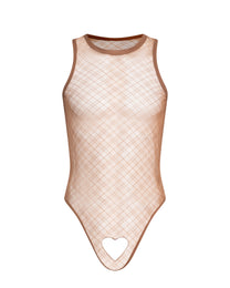 Check Mesh Cutout Bodysuit, alternate product view 2
