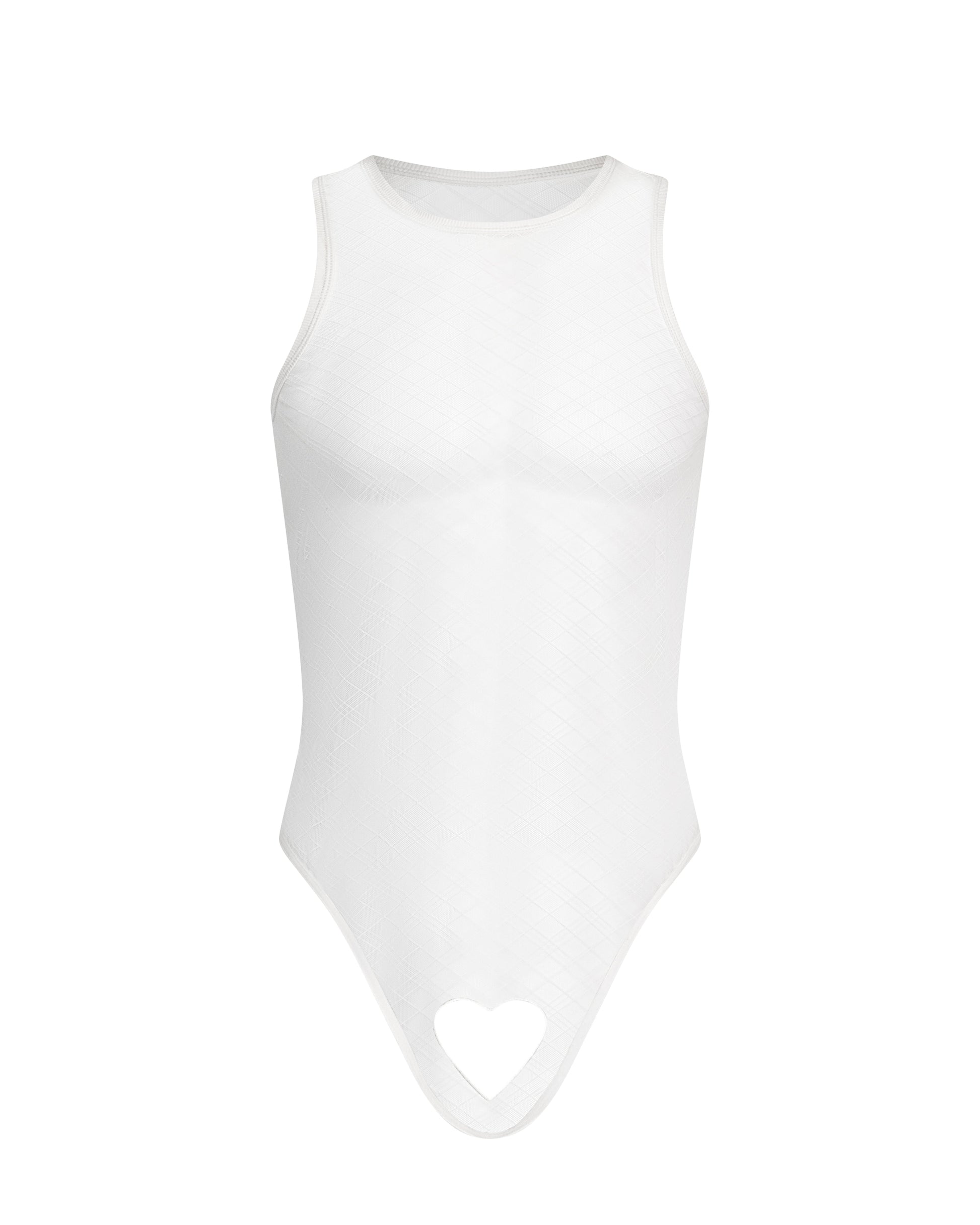 Check Mesh Cutout Bodysuit, alternate product view 3