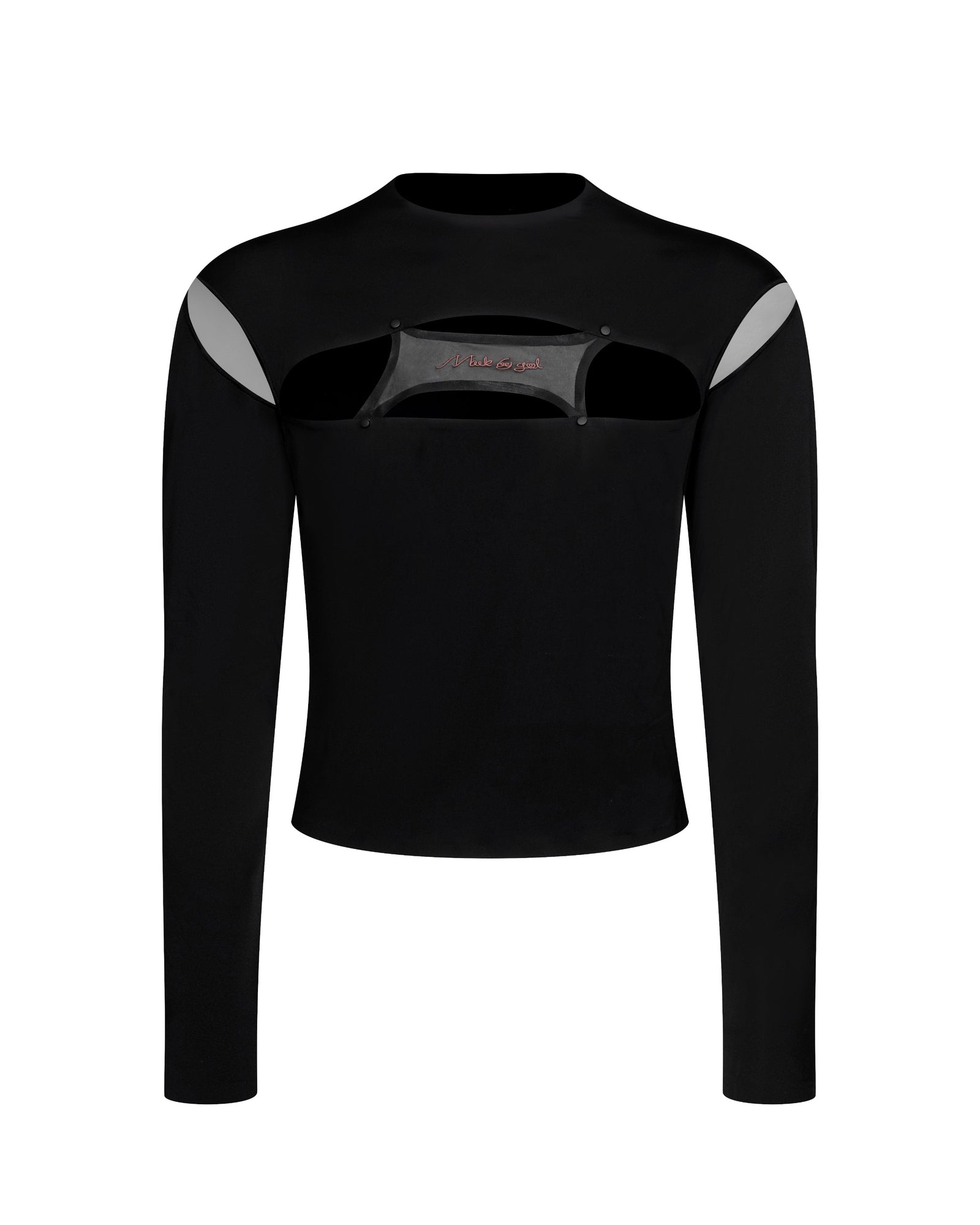 All-Seeing Eye Cutout Mesh Long Sleeve Top - product view 2