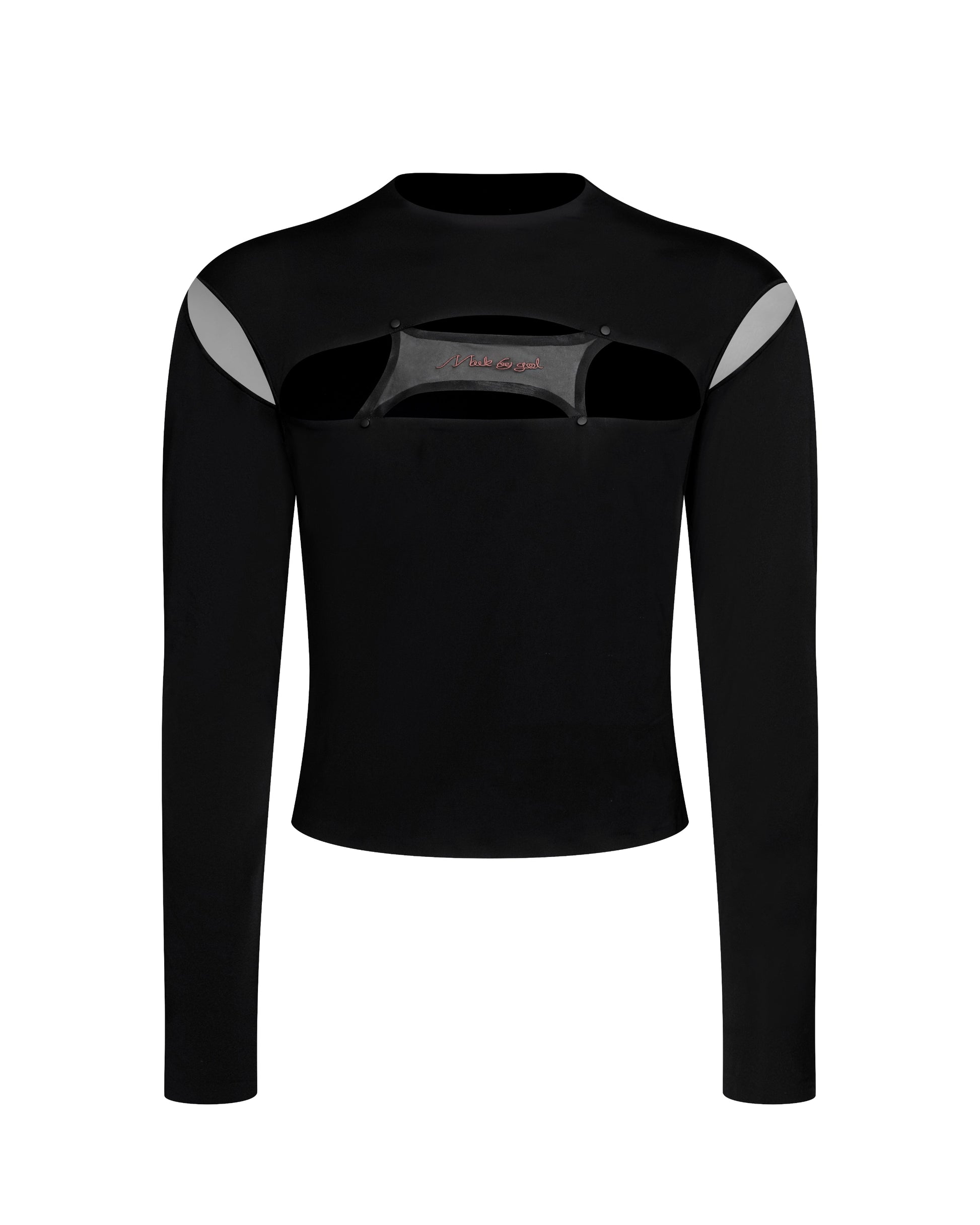 All-Seeing Eye Cutout Mesh Long Sleeve Top - product view 2