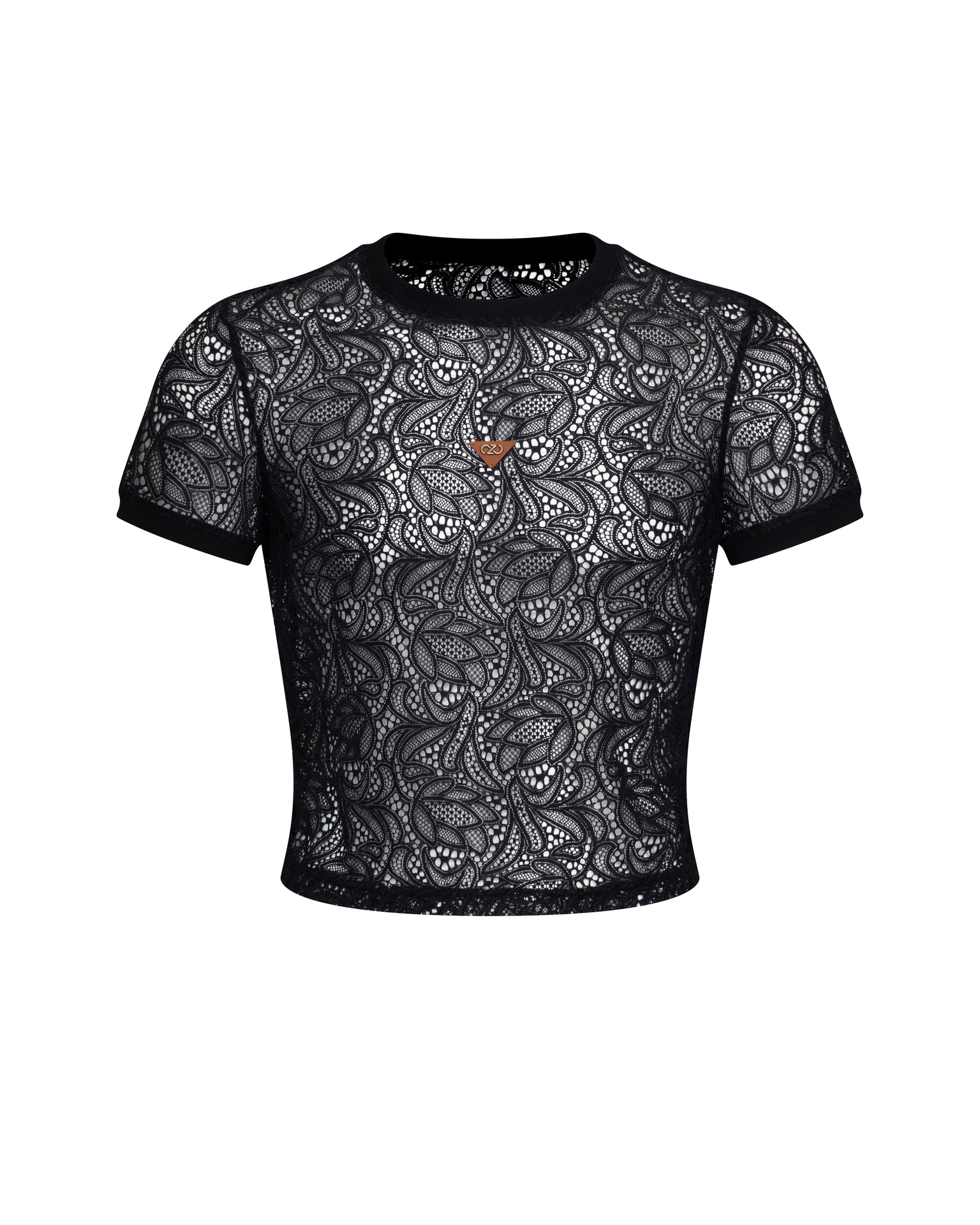 Paisley Lace Tee with sheer paisley lace