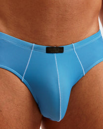 Sheer V-Waist Ruched-Back Brief