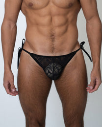 Lace-Up Sheer Brief, alternate product view 3