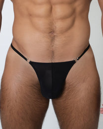 Model wearing the BSZN Ocean Starfish Hardware Thong, front view