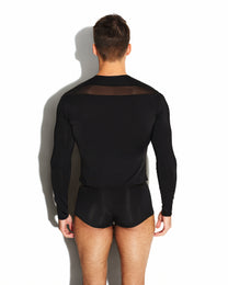 All-Seeing Eye Cutout Mesh Long Sleeve Top - product view 6