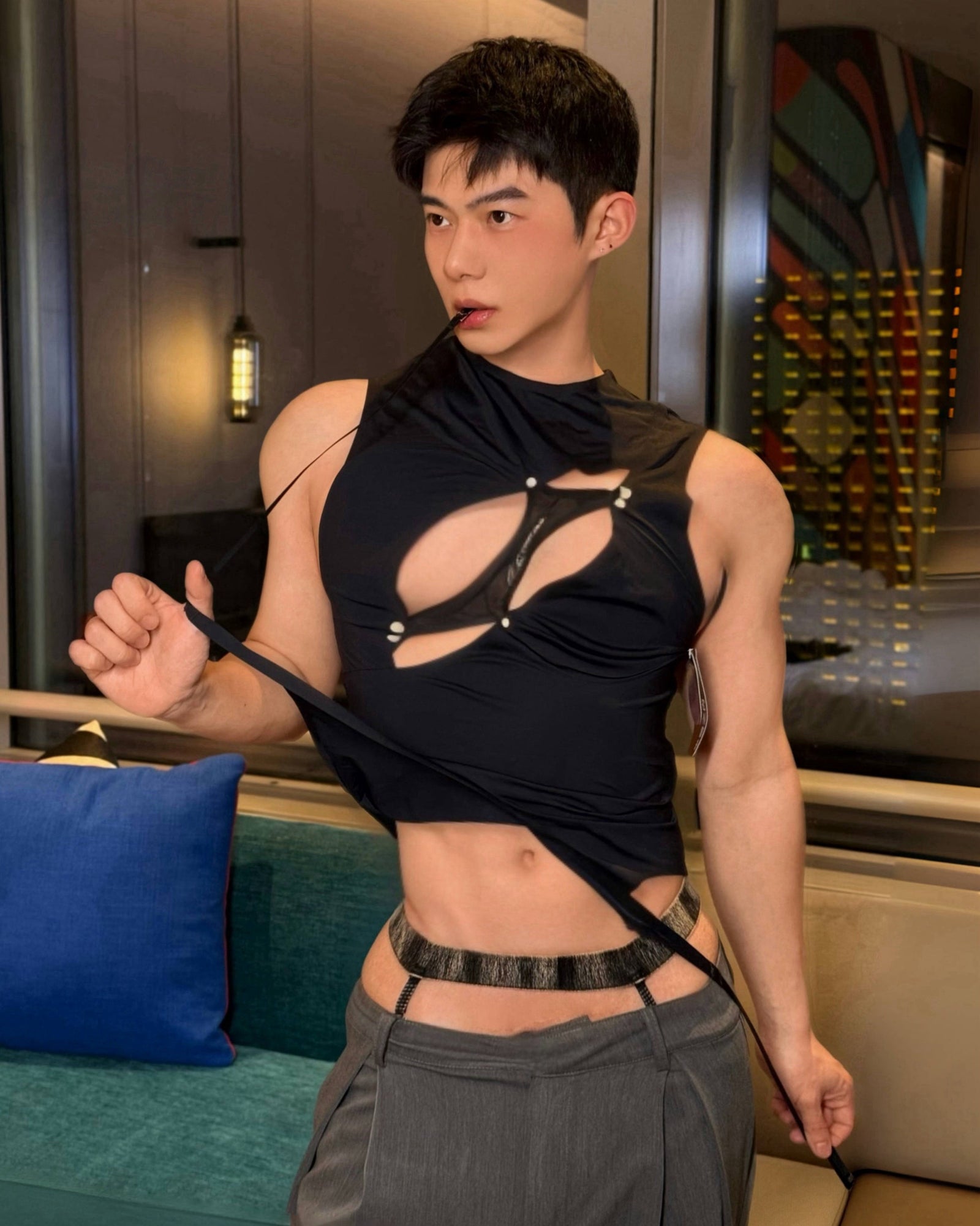 Washed Double-Waist Brief - product view 10
