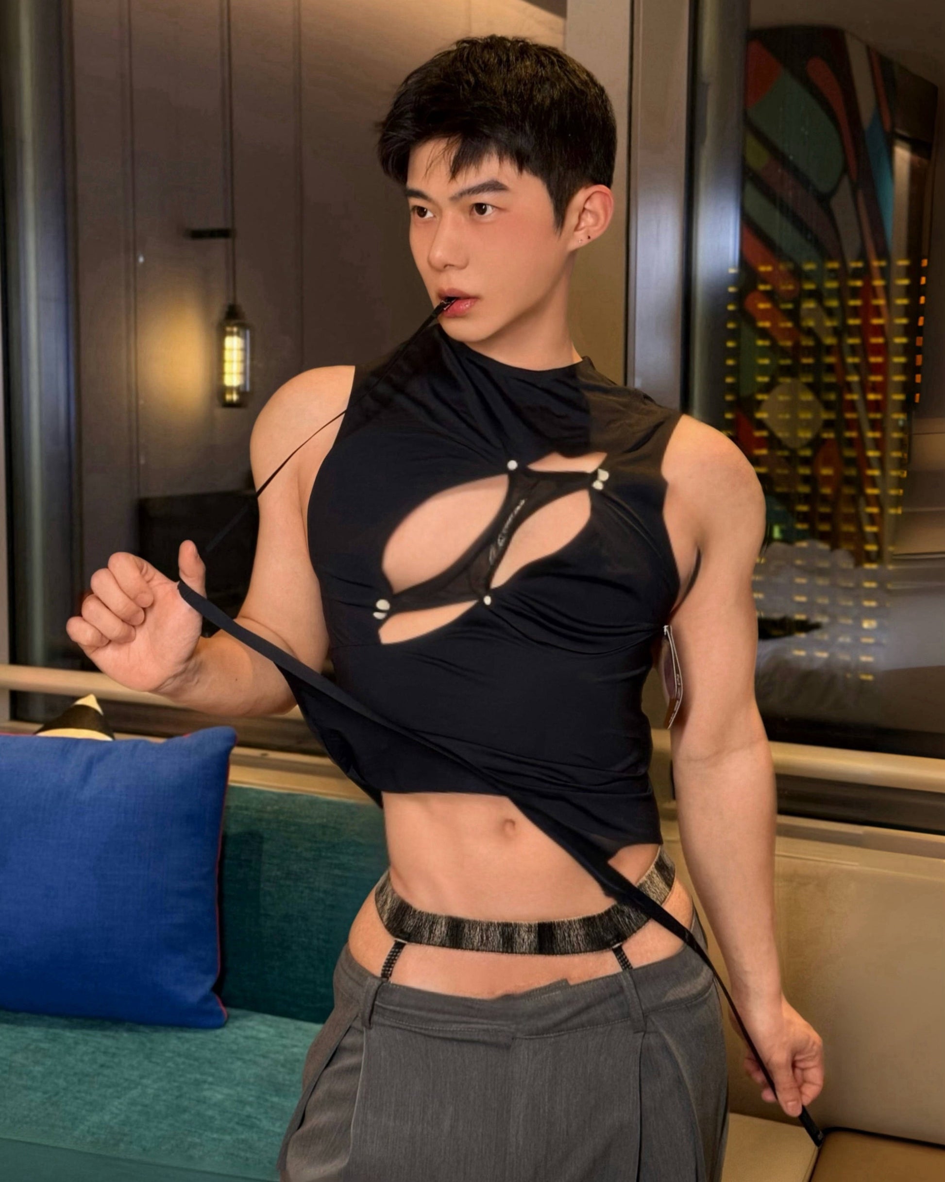 Washed Double-Waist Brief - product view 10