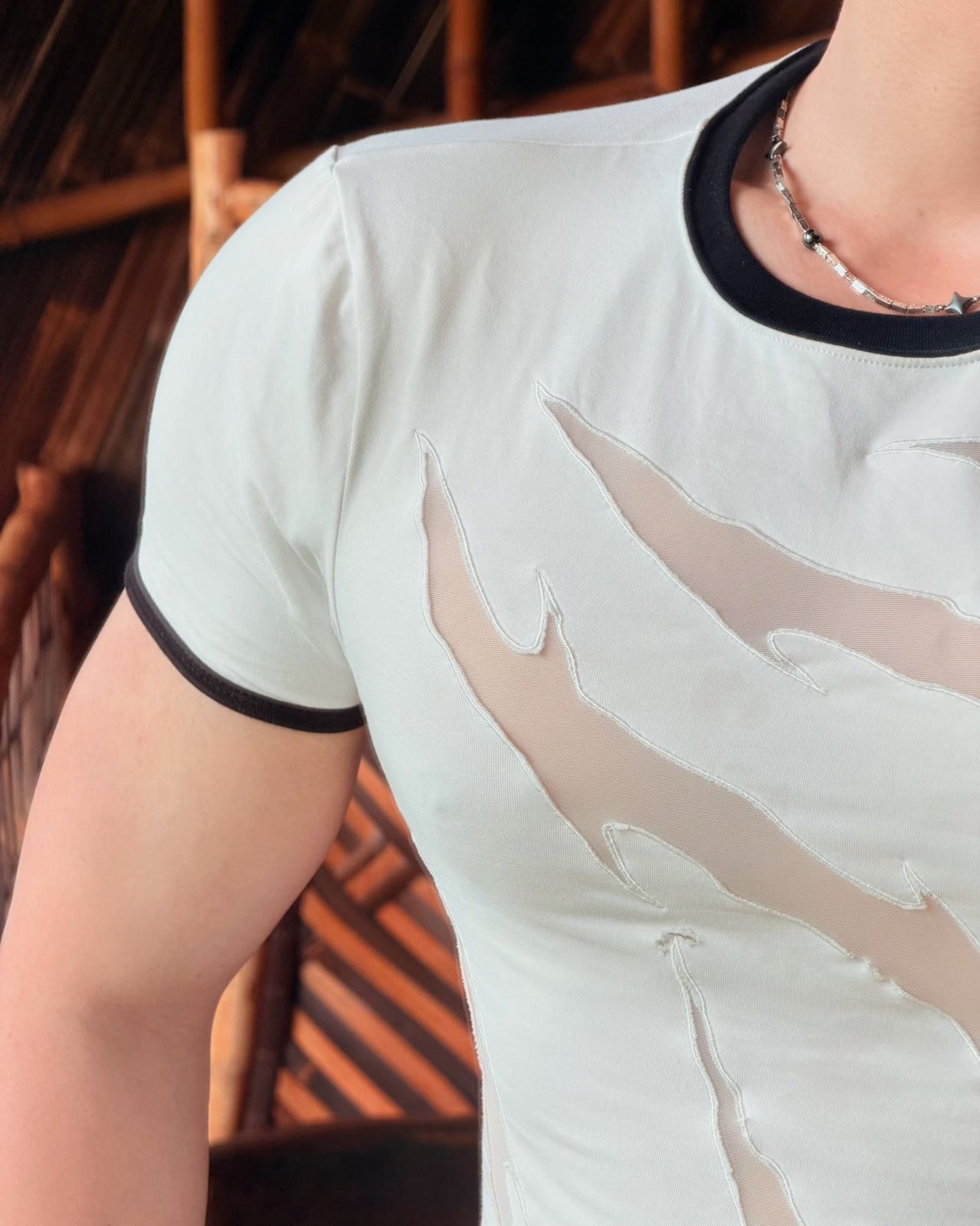 Claw Mark Distressed T-Shirt - product view 7