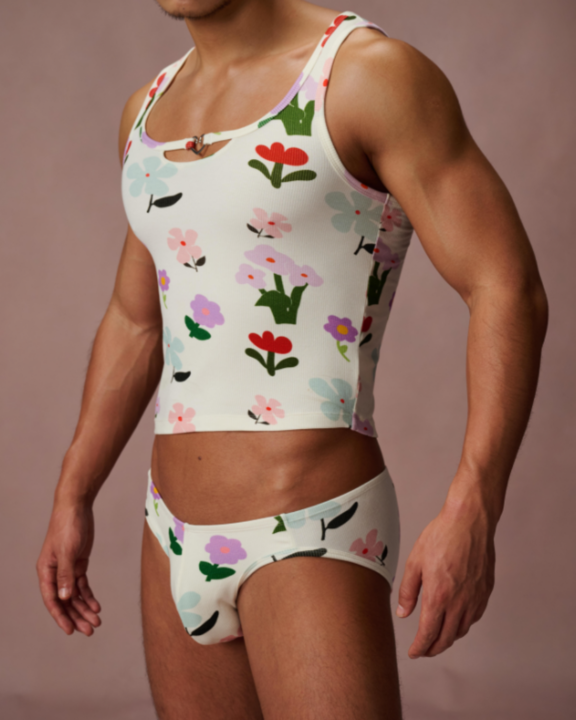 Petite Fleur Heart-Ring Tank Top, alternate product view 3