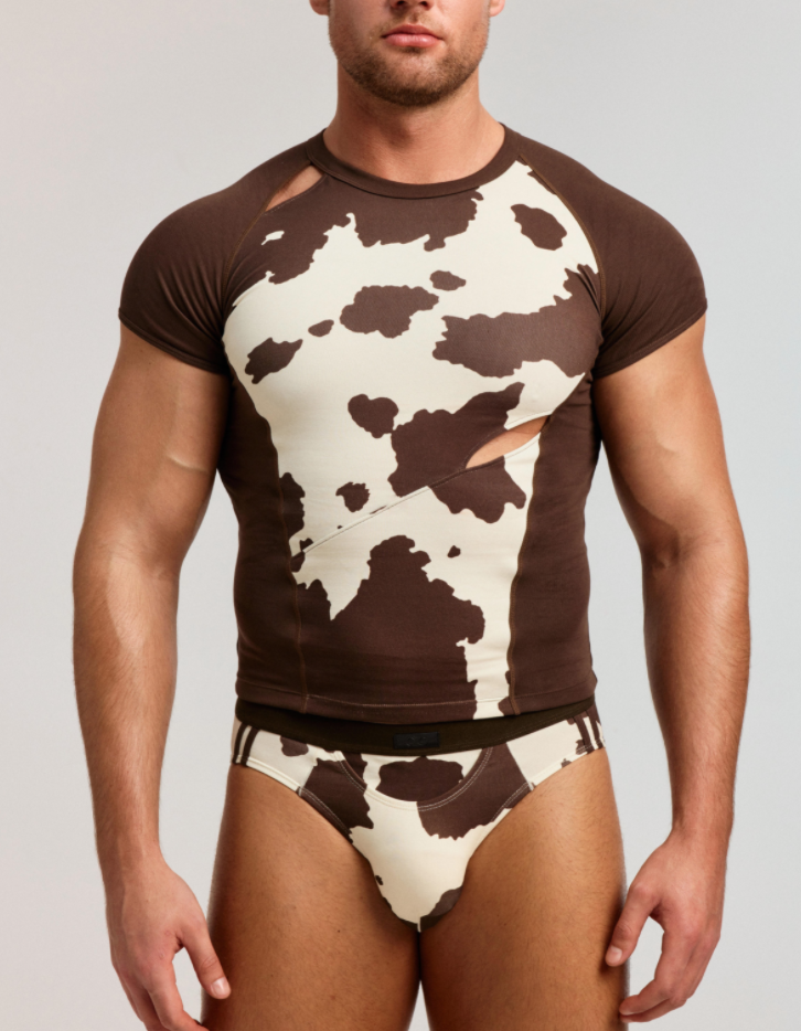 Cow Print Graphic T-Shirt - product view 2