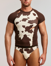 Cow Print Graphic T-Shirt - product view 2