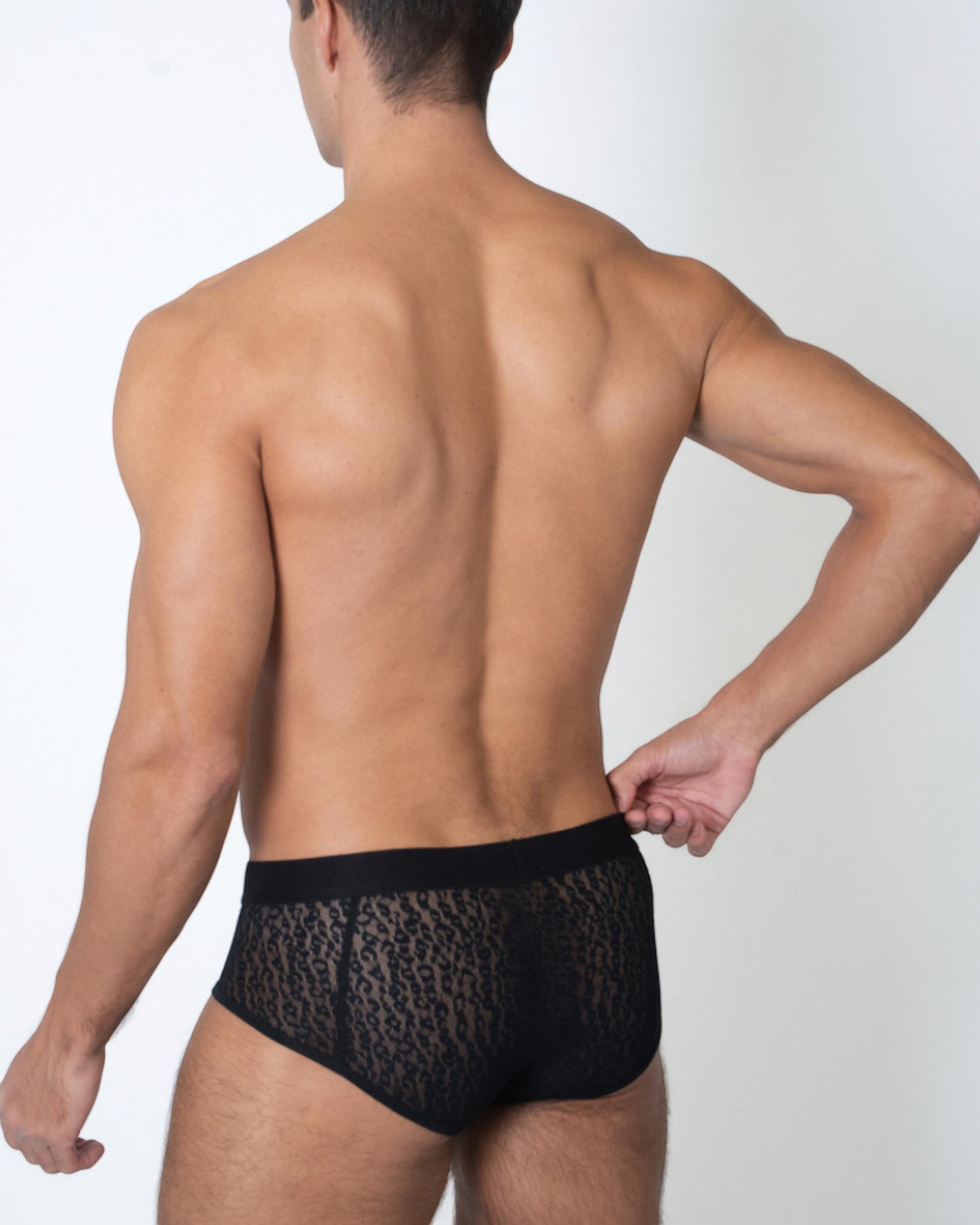 Sheer Leopard Mesh Brief