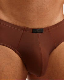Sheer V-Waist Ruched-Back Brief