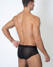 Sheer Leopard Mesh Brief