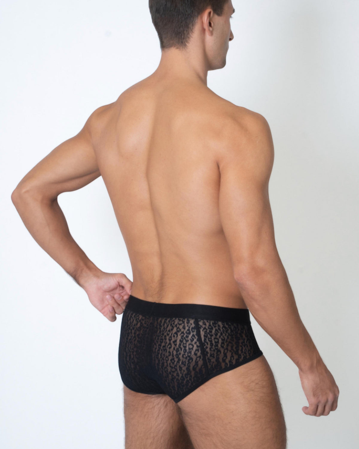 Sheer Leopard Mesh Brief