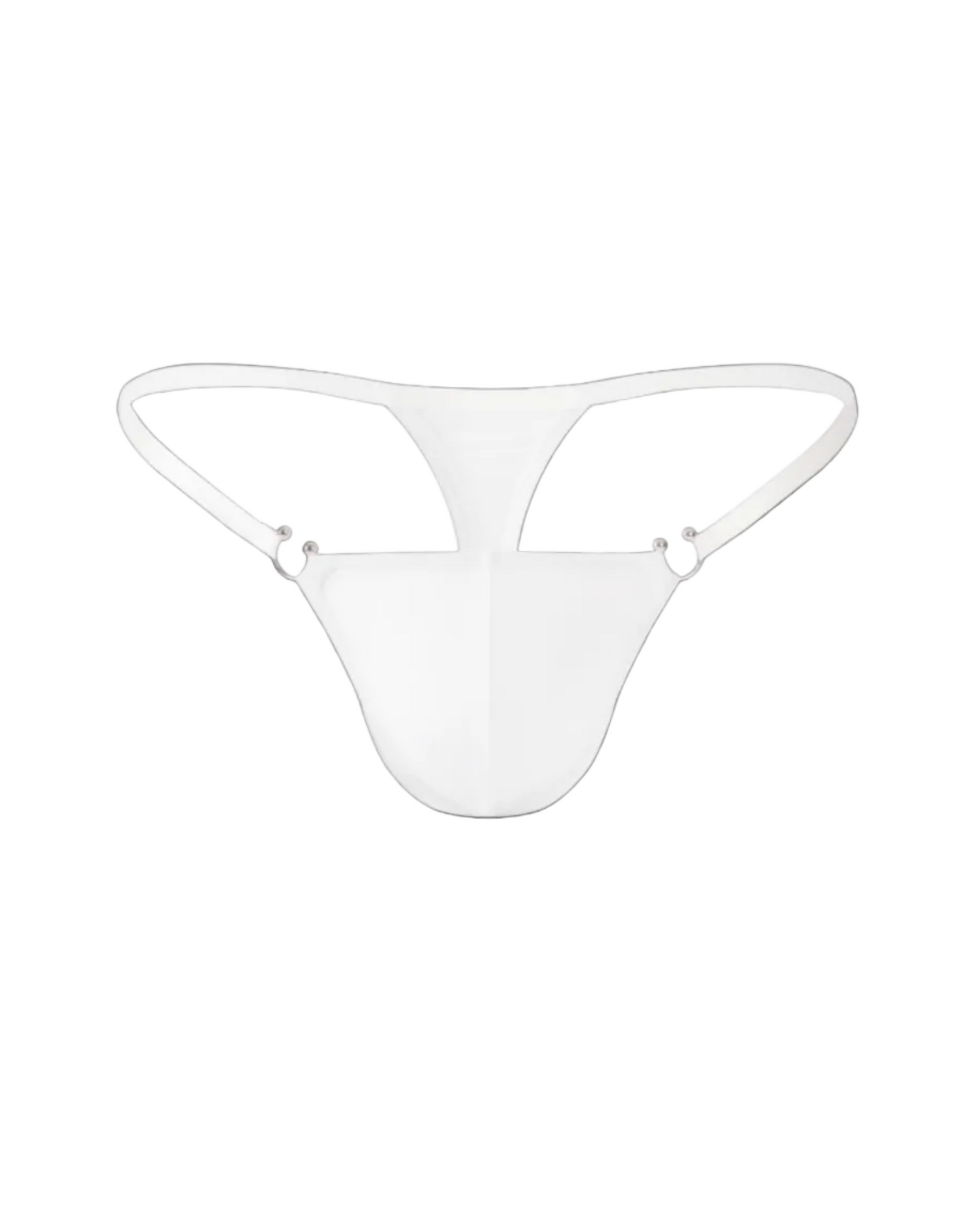 Metal Ring Sheer Thong with ultra-sheer mesh