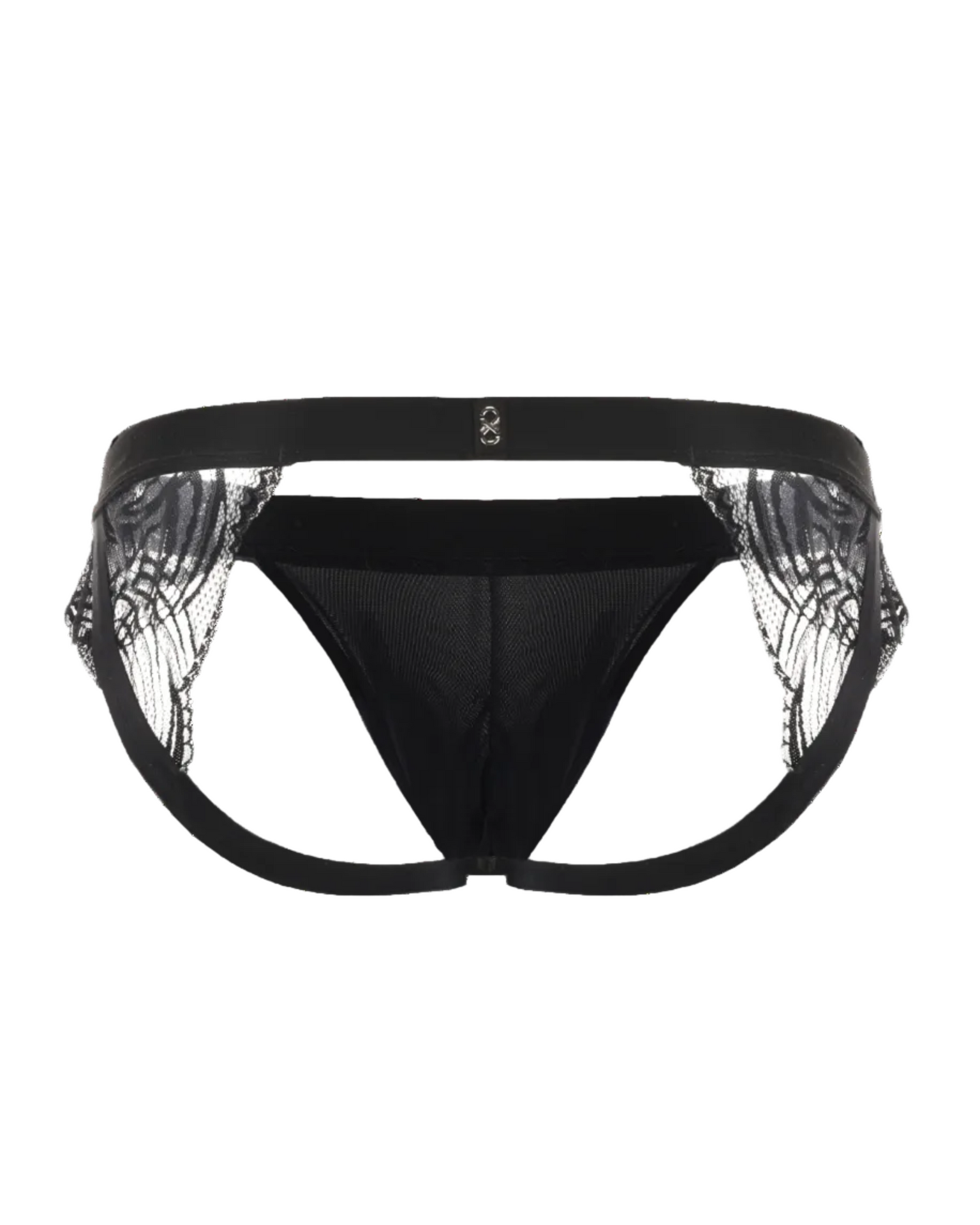 Scalloped Lace Jockstrap with soft lace pouch