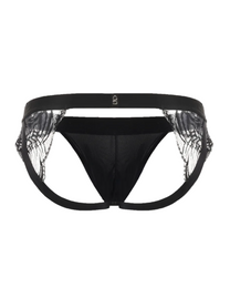 Scalloped Lace Jockstrap with soft lace pouch