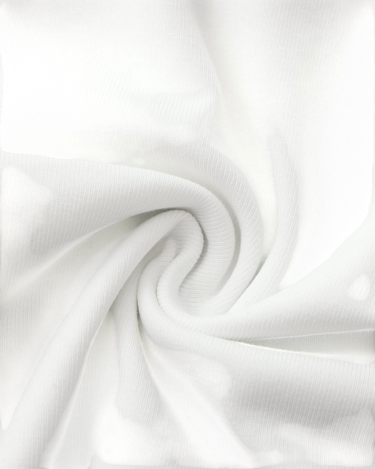 Close-up of the white cotton-stretch knit used on the tank back