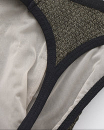 BSZN Metallic Pouch Logo Thong — Green pouch lining and edging.