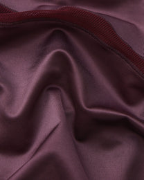BSZN Midnight Shimmer Mesh-Panel Brief — Purple satin-look fabric close-up.