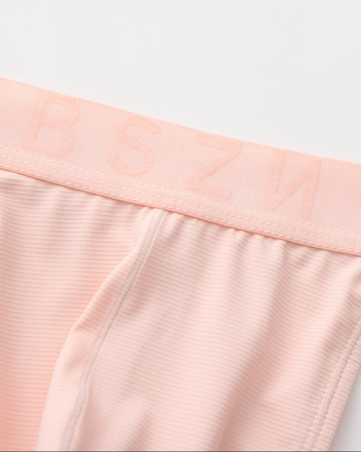 BSZN Wave Palette Double-Strap Jockstrap — Pink tonal waistband detail.