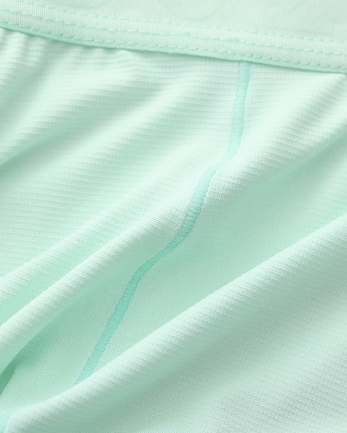 BSZN Wave Palette Double-Strap Jockstrap — Mint green textured pouch detail.