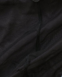 Close-up of black sheer mesh fabric