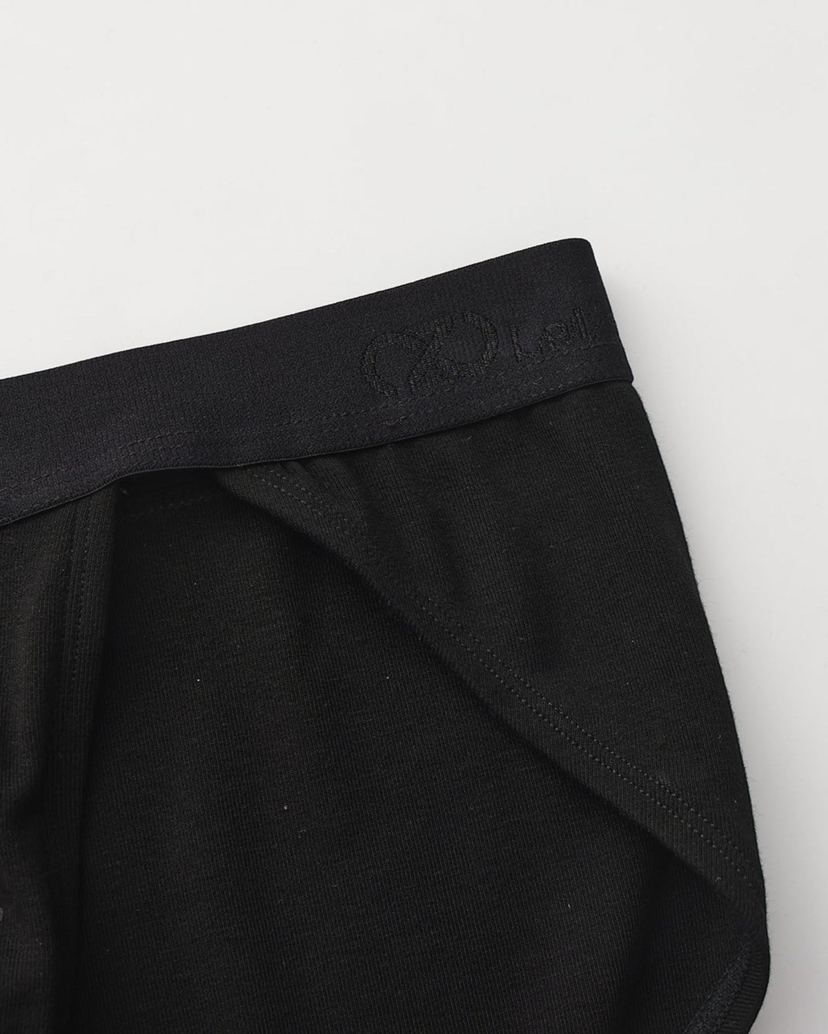 BSZN Thorn Print High-Cut Brief, black waistband and seam detail