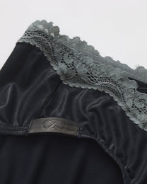 BSZN Faux-Leather Lace-Trim Brief, alternate product view 7