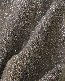 Close-up of the metallic-knit fabric texture