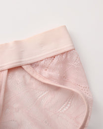 BSZN Pom-Pom Lace Jockstrap, sheer floral lace side-panel detail