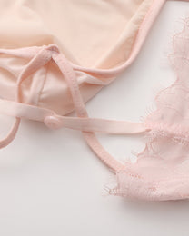 BSZN Pom-Pom Lace Jockstrap, rear strap and snap-fastening detail