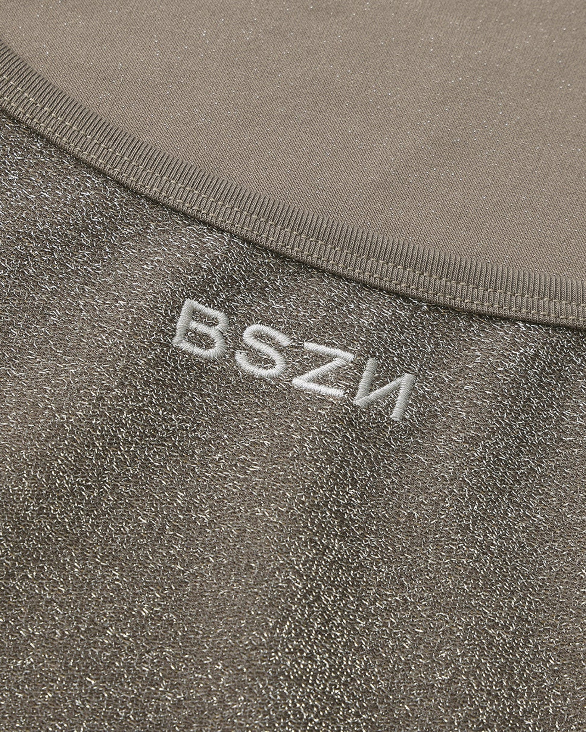 BSZN Metallic Shimmer Tank Top, embroidered BSZN chest logo detail