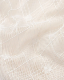 BSZN Sheer Argyle Double-Waist Brief, white argyle-pattern sheer-mesh close-up