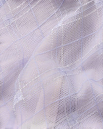 BSZN Sheer Argyle Double-Waist Brief, lavender argyle-pattern sheer-mesh close-up