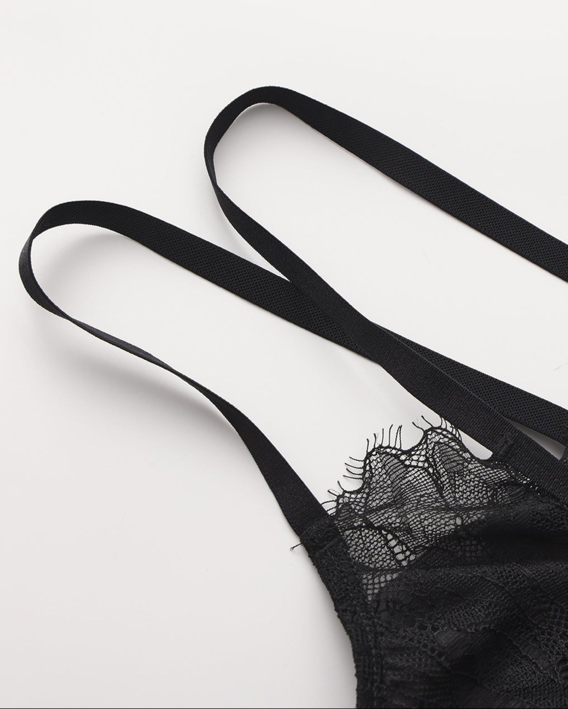 Ruffle Lace Double-Strap Thong - product view 11