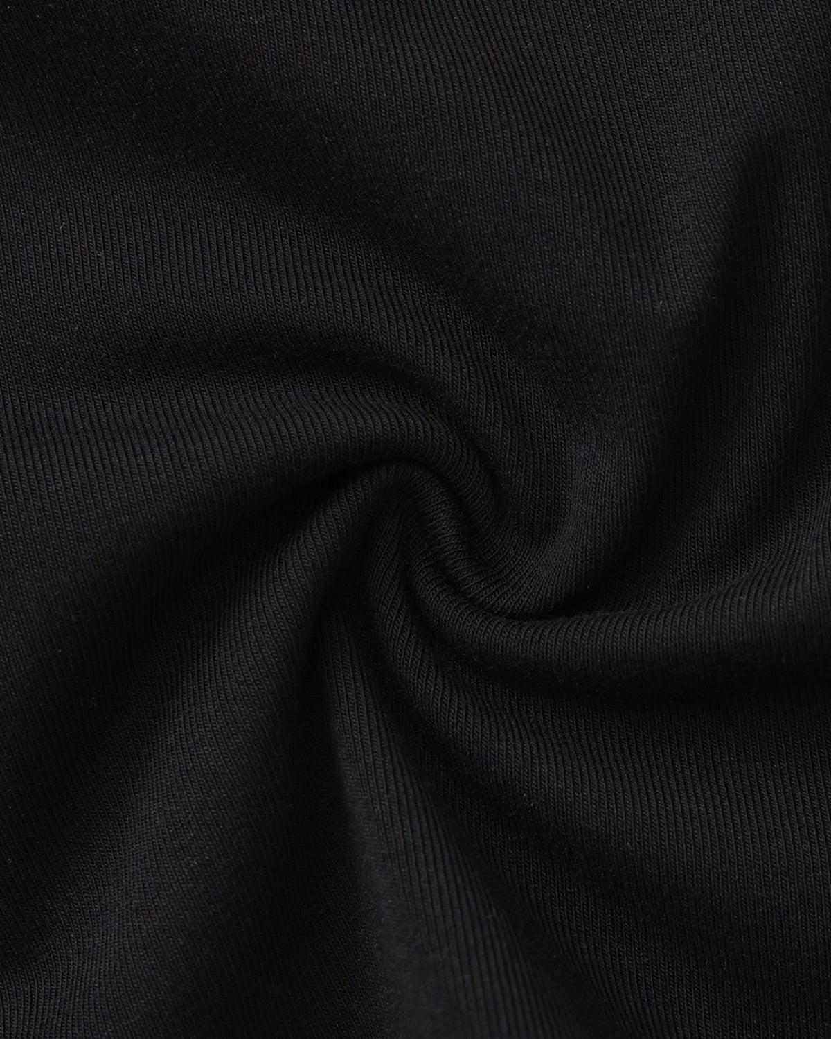 BSZN Black knit fabric texture, close-up.