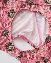 BSZN Wild Kiss Open-Back Trunk — Pink rear cutout edging detail.