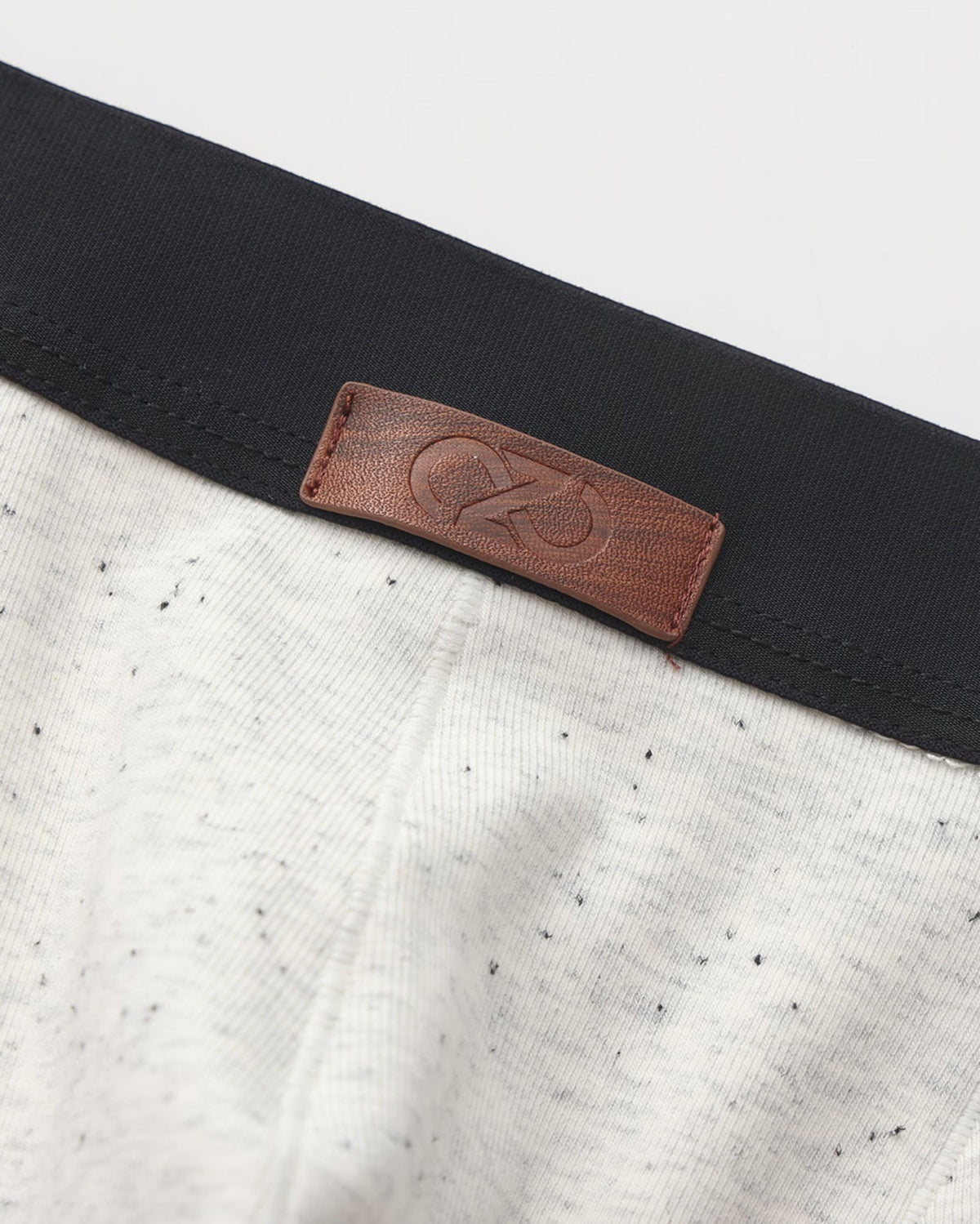 BSZN Second-Skin Low-Rise Trunk, white fabric and logo waistband detail