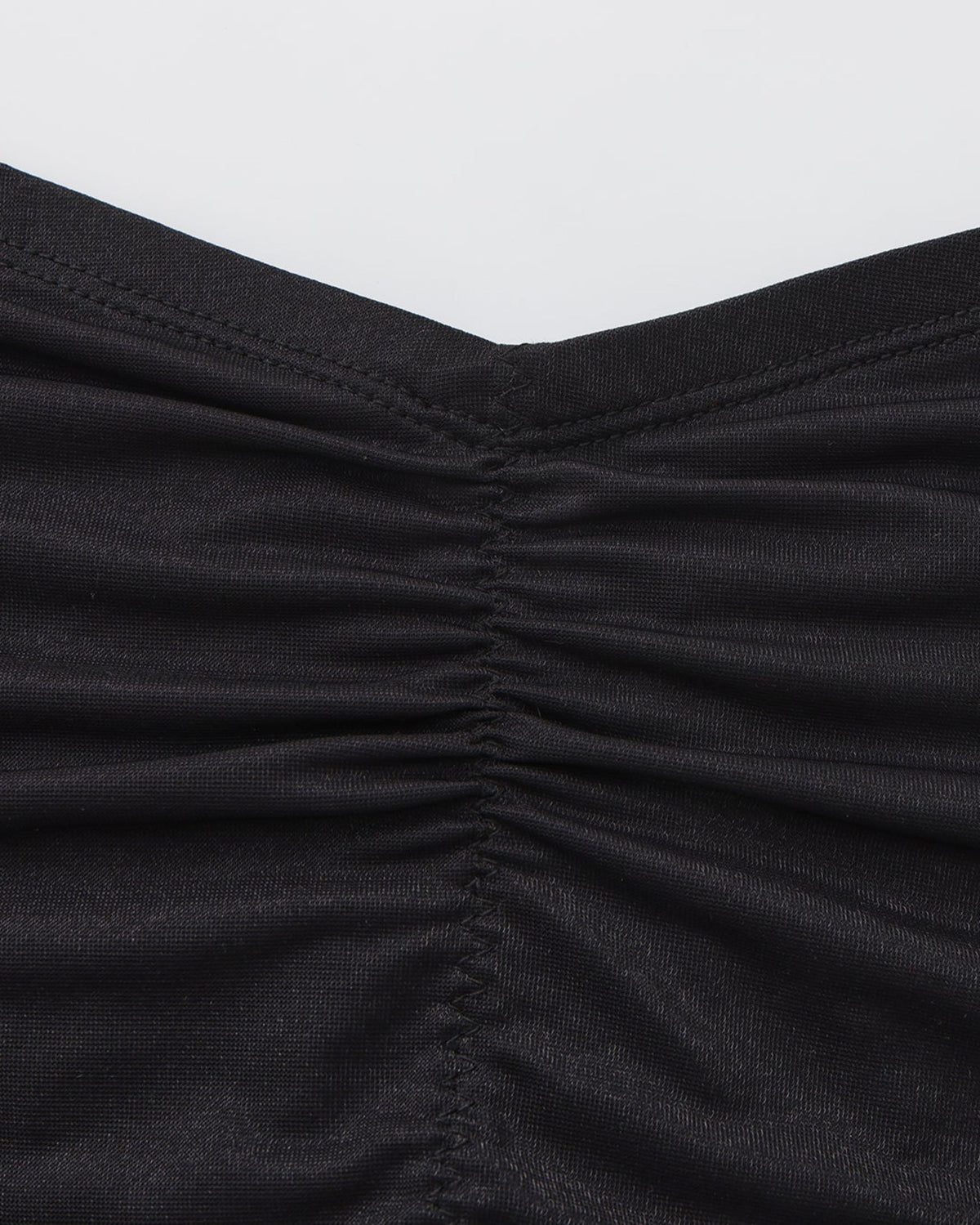 BSZN Shimmer Horseshoe Ring Brief — Black center-back ruching detail.